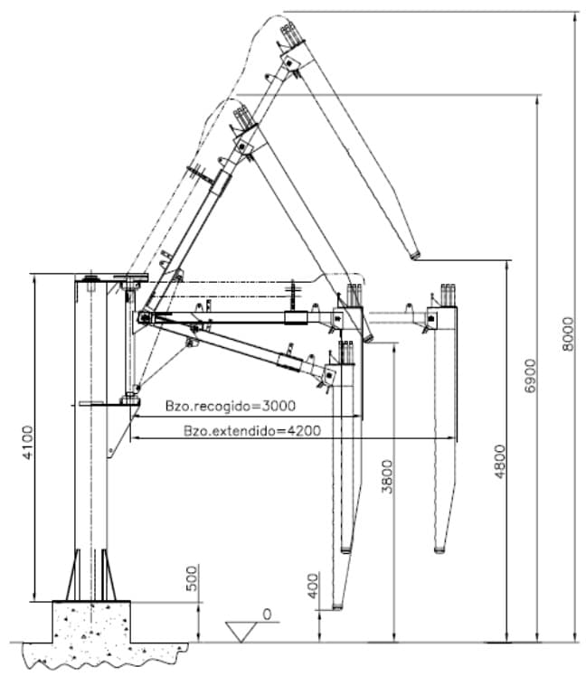 Plano de medidas del calador TH06