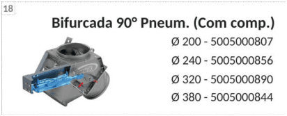 Bifurcación neumática 90° con comp.