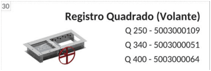 Registro cuadrado con volante