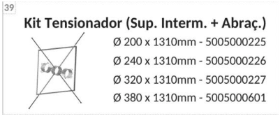 Kit tensionador con soporte intermedio y abrazadera