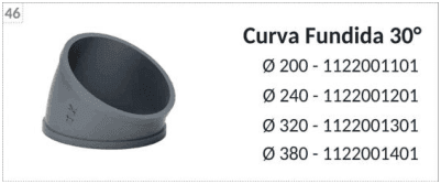 Curva fundida 30°
