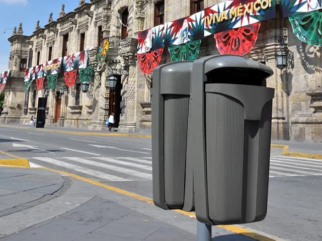 Papelera Cibeles 50 L c/cenicero