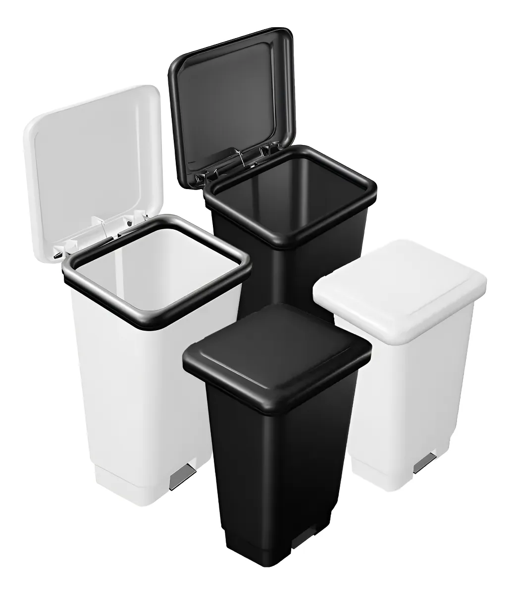 Papelera Rectangular 15 litros Blanca