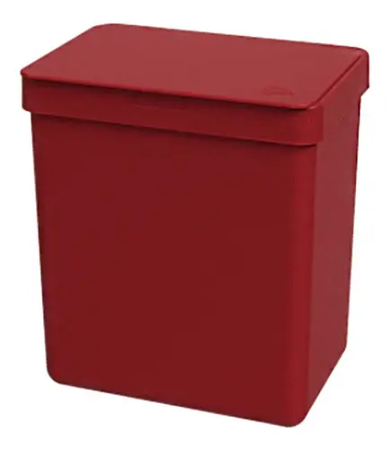 Papelera mesa plástico single 2.5L Roja