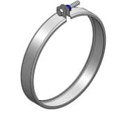 Abrazadera galvanizada con tornillo y tuerca, Ø 150 mm