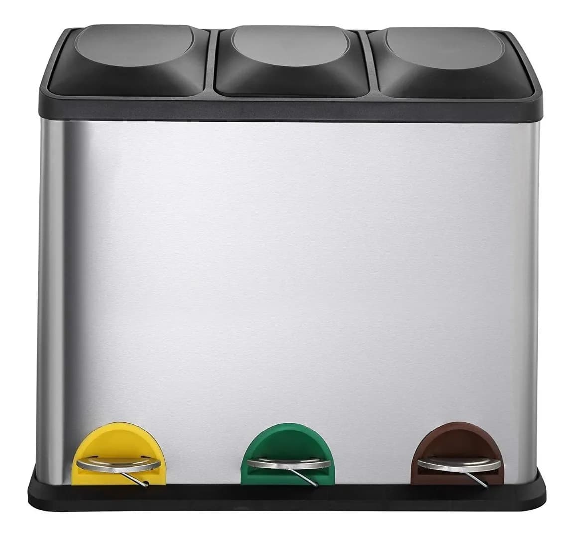 Papelera selectiva triple CT, 32L, c/pedal
2x8L y 16 L Acero