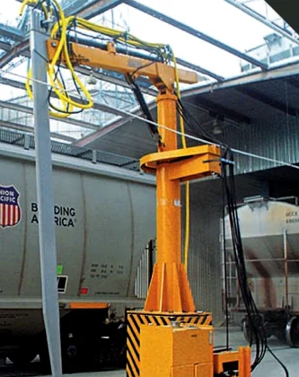 Calada de vagones en interior de planta