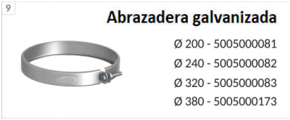 Imagen de catálogo de Abrazadera galvanizada