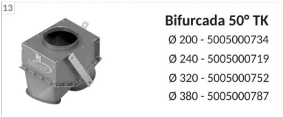 Imagen de catálogo de Bifurcación 50° TK