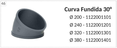 Imagen de catálogo de Curva fundida 30°
