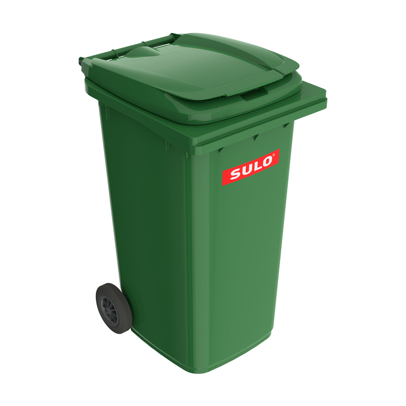 Contenedor de residuos de 240 litros con dos ruedas