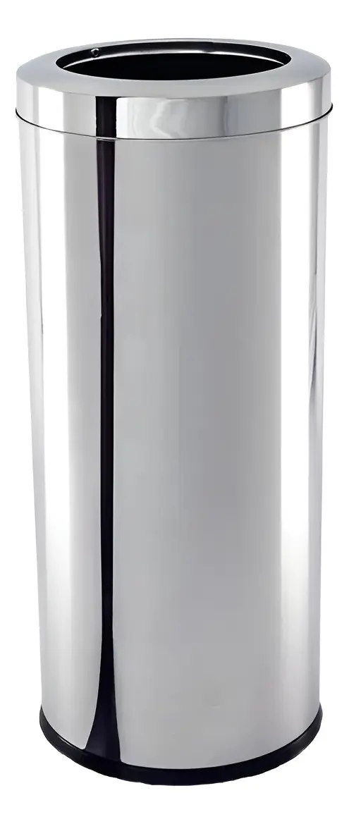 Papelera, Inox, 40.5L, c/Aro para Baño D30/H60Cm