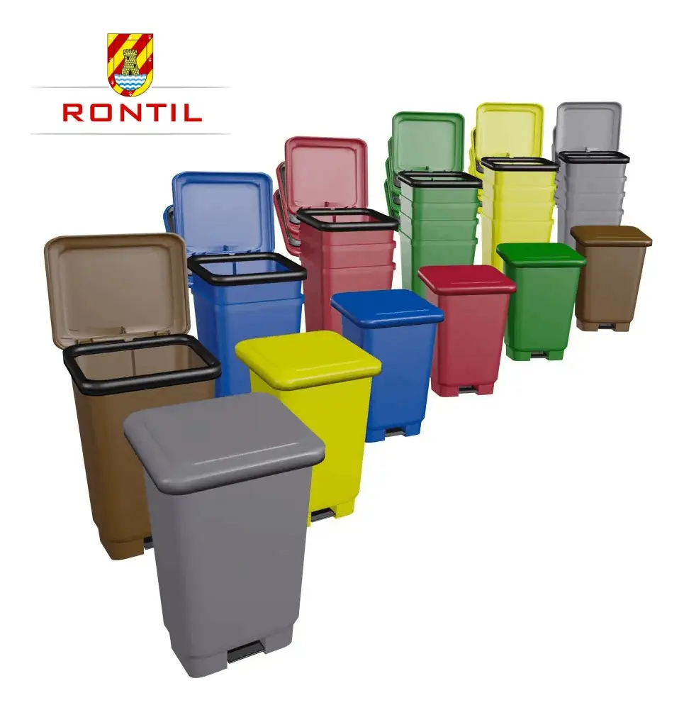 Papelera Rectangular 50 litros Amarillo Colonial