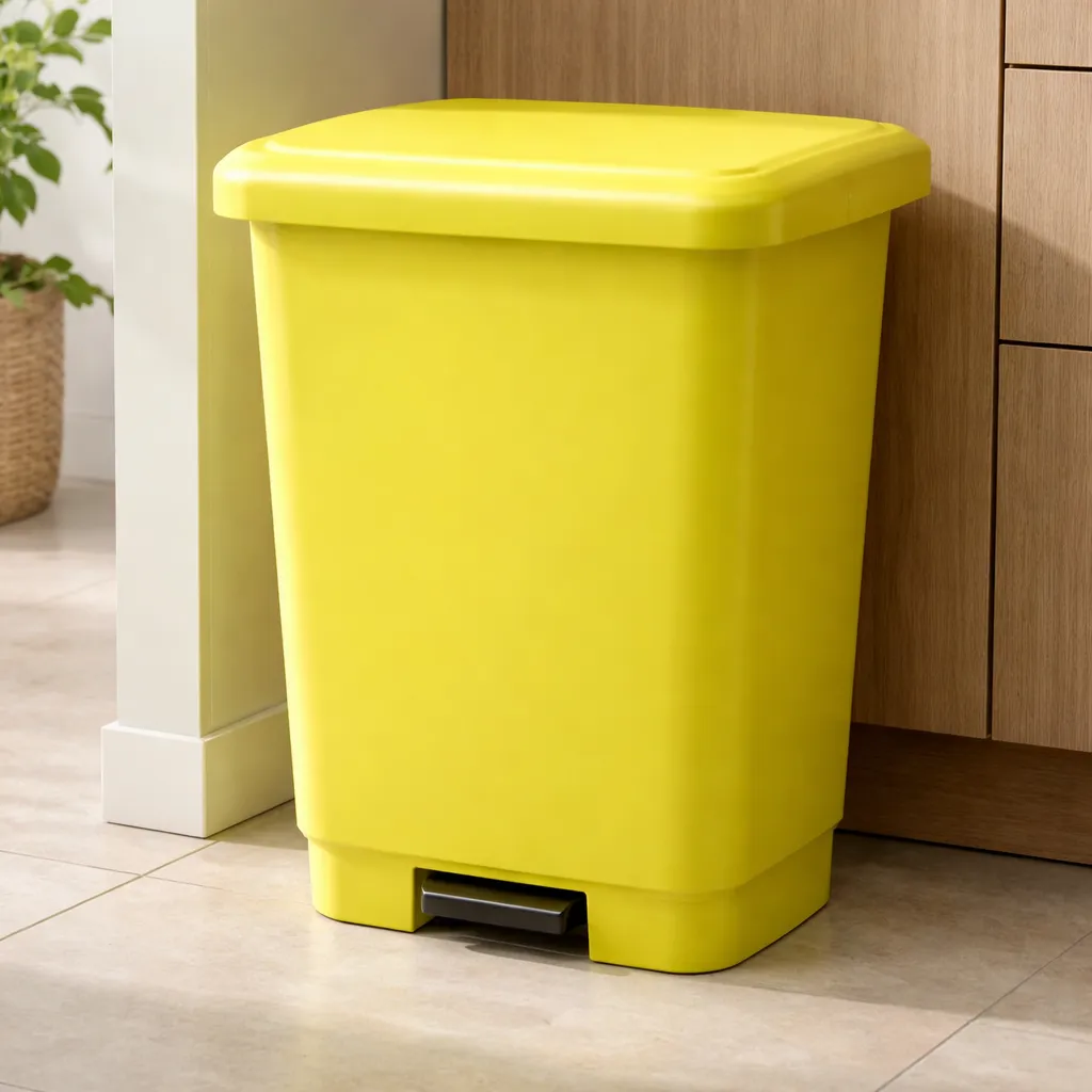 Papelera Rectangular 75 litros Amarillo Colonial