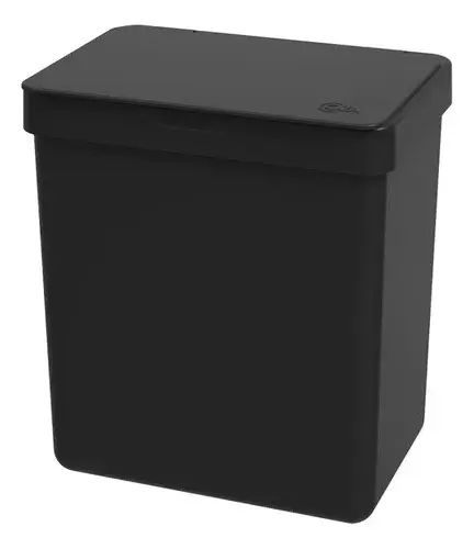 Papelera Mesa Plástico Single 2.5 L negra