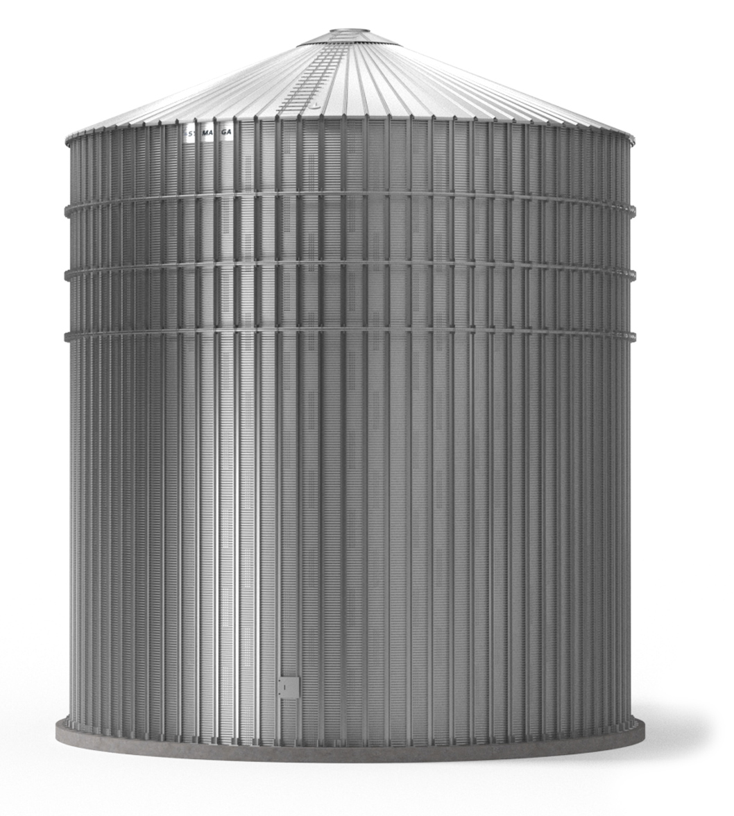 Silos Symaga de fondo plano: ilustración de familia; dimensiones y configuración según referencia